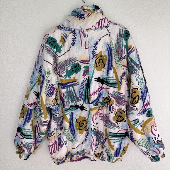 Vintage S Oliver Sport Jacket Large Retro Abstract Anorak Ski Snowboard 90s - Picture 2 of 13